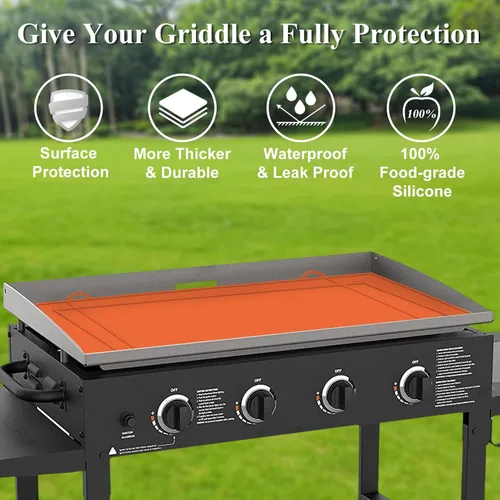 Miniatura 3 de Alfombrilla de silicona de 36 pulgadas para Blackstone de 36/30/28 pulgadas, alfombrilla protectora de parrilla de grado alimenticio