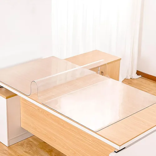 Miniatura 3 de Tapete rectangular transparente para silla de oficina, protección de PVC para niños, protector de plástico de cocina, resistente al aceite, 39.4 in