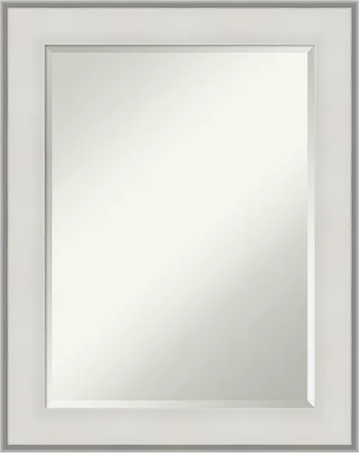 Miniatura 14 de Amanti Art Espejo de baño plateado para sobre el fregadero, espejo de tocador cuadrado de plata imperial de 25 x 25 pulgadas, marco tradicional