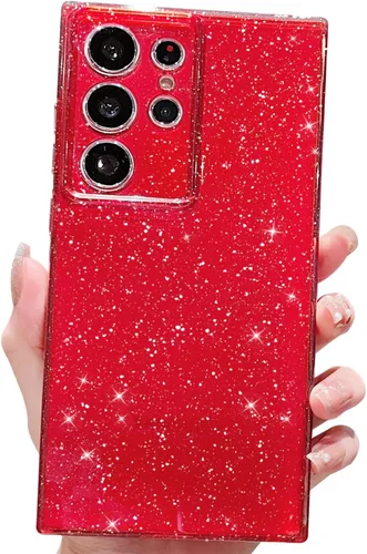 Miniatura 132 de MINSCOSE Compatible con Samsung Galaxy S22 Plus Case, Bonito Color Neón Brillante, con Purpurina Brillante Delgada Resistente a Golpes de Silicona