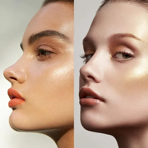 Miniatura 2 de Paleta de maquillaje iluminador, paleta de contorno brillante en polvo para iluminar el contorno de la cara, maquillaje dorado con reflejos