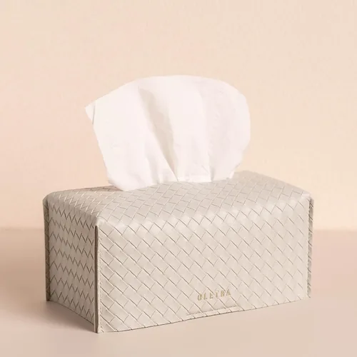 Miniatura 19 de OLETHA Funda para Caja de Pañuelos Rectangular Estética, Portador de Pañuelos de Caja Plana Mediana Rectangular, Negro
