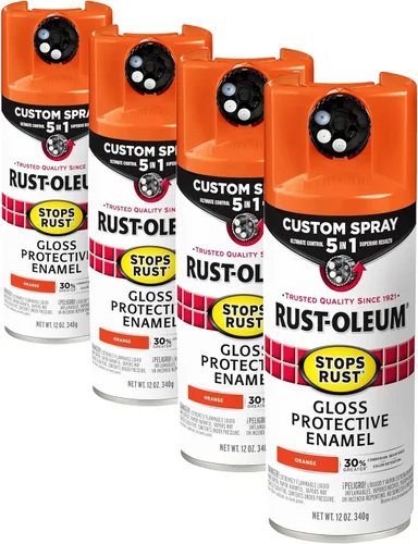 Miniatura 74 de Rust-Oleum 376855 - Pintura en aerosol antióxido personalizada 5 en 1, 12 onzas, color negro mate, (paquete de 1)