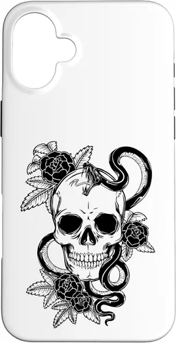 Miniatura 23 de Gothic Flower Skull Snake Roses Case for iPhone 16