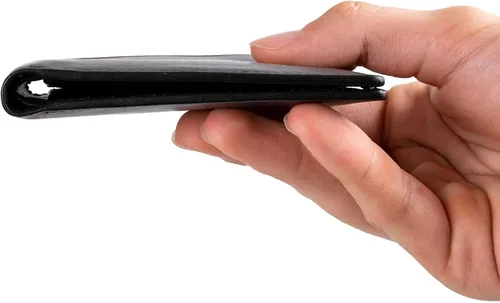 Miniatura 5 de DiLoro Billetera de cuero delgada para hombre con bolsillo plegable y tecnología de bloqueo RFID, Firenze Negro, Classic