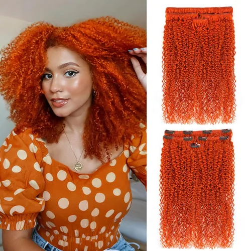 Miniatura 20 de 4 piezas de extensiones de cabello rizado afro con clip, 12 pulgadas 60g negro natural, encaje invisible sin costuras y espesor, 4B 4C clip
