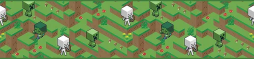 Miniatura 5 de RoomMates - Papel pintado despegar y pegar con caras icónicas de Minecraft, RMK12377BD