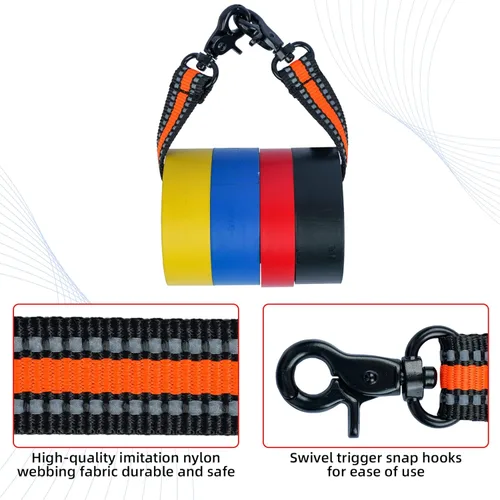 Miniatura 3 de MELOTOUGH Soporte de Cinta Eléctrica Correa de Cinta con Gancho de Resorte con Gatillo para Cinturón de Herramientas, Bolsa de Herramientas, Funda