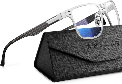 Miniatura 32 de ANYLUV Blue Light Glasses Men, Carbon Fiber Working Blue Light Blocking Glasses Relieve Eyestrain for Men Women