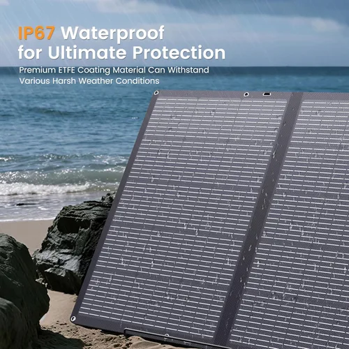 Miniatura 3 de Panel solar portátil de 400 W para estación de energía, cargador de panel solar plegable ETFE de 400 vatios y 36 V, IP67 resistente al agua