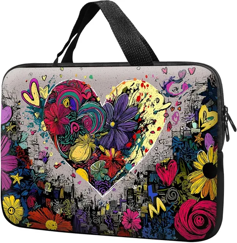 Miniatura 19 de Funda para laptop con asa de 10 pulgadas, impermeable, diseño de lentes de sol de alpaca, funda para computadora compatible con MacBook Air, Pro
