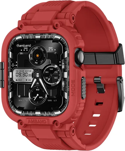 Miniatura 29 de amBand Bands - Funda protectora de pantalla compatible con Apple Watch Ultra 3/2/1 de 1.732 pulgadas, correa resistente M1 Sport Series y película