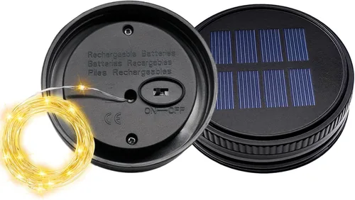 Miniatura 10 de ANGMLN - Linterna solar para decoración de hadas (2 unidades), diseño de hadas Multicolor-2