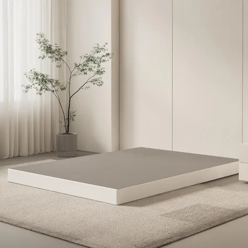 Miniatura 3 de Base de cama tamaño Queen con somier, perfil bajo de 5 pulgadas, base de colchón de metal de servicio pesado de 3000 libras con funda de tela, fácil