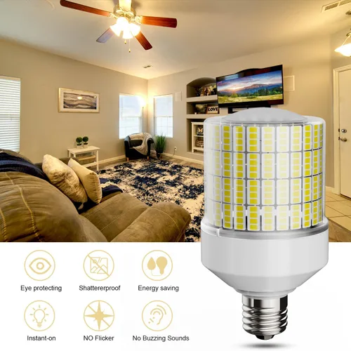 Miniatura 6 de NS Bombillas de maíz equivalentes a 700 W de 10500 lm (1 juego) - 90% de ahorro de energía, IP65 impermeable, E26/E39, 70 W 3000 K cálidas, luces