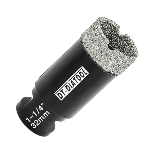 Miniatura 30 de DT-DIATOOL Broca de núcleo de diamante de 1/4 pulgada con hilo 5/8"-11 de vacío soldado para baldosas de porcelana, cerámica, gres, mármol, granito