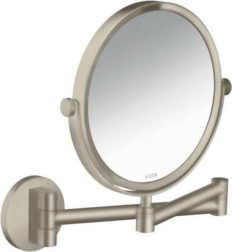 Miniatura 2 de AXOR Espejo de afeitar moderno circular universal en cromo negro cepillado, 42849340