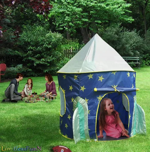 Miniatura 4 de Tienda de campaña y luces para niños, casa de juegos de castillo para niños, 41 x 53 pulgadas