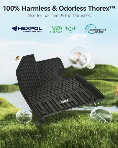 Miniatura 6 de 3W Alfombrillas para Toyota Sienna 2021-2026 8 Asientos LE/XLE, Alfombrillas Personalizadas para Todo Clima de TPE para Toyota Sienna 1ª, 2ª y 3ª