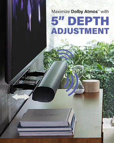 Miniatura 3 de SANUS Soporte de pared extensible para barra de sonido para Sonos Arc y Sonos Arc Ultra Soundbar – Ajuste de profundidad de 5 pulgadas optimizado