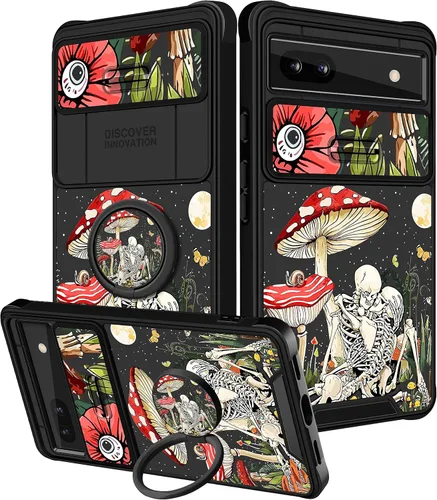 Miniatura 8 de Funermei Funda 2 en 1 para Google Pixel 7 Pro para mujeres, funda de teléfono de girasol lindo para niñas, diseño de flores florales femeninas