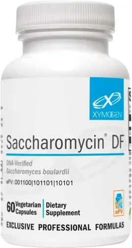 XYMOGEN Saccharomycin 10B - Flora intestinal y apoyo inmunológico digestivo - 50 mg Saccharomyces Boulardii Probiótico - Resistente a los ácidos del
