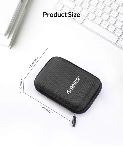 Miniatura 7 de ORICO Estuche para disco duro de 2.5 pulgadas, bolsa de transporte de almacenamiento de unidad externa, impermeable, a prueba de golpes