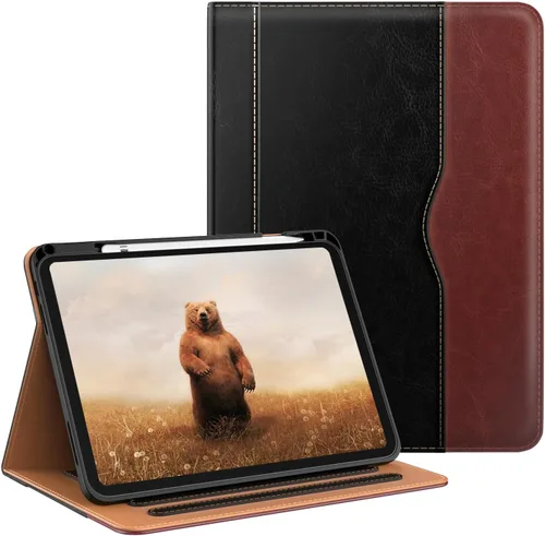 Miniatura 13 de OKP Funda para iPad de 11 pulgadas (A16) 2025 / 10ª generación 2022, para iPad 11ª/10ª de 10.9 pulgadas con funda de cuero PU de visualización Rosa