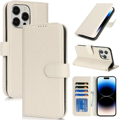 Miniatura 191 de Zouzt Funda para iPhone 11 de 6.1 pulgadas de piel auténtica con 4 ranuras para tarjetas, tarjetero con bloqueo RFID, tapa magnética, función atril