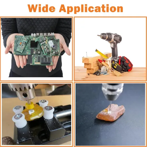 Miniatura 4 de Juego de 50 brocas micro para Dremel, brocas de carburo de tungsteno de acero de 0.3mm-1.2mm con flauta en espiral para PCB de circuito impreso