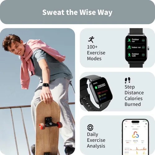 Miniatura 3 de Smart Watches for Men Women, 1.8" Screen Activity Tracker, Heart Rate/Sleep/SpO2 Monitor, Make/Answer Calls, IP68 Waterproof Smartwatch for iPhone &