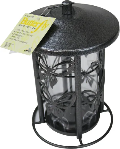 Miniatura 4 de Heath Outdoor Products The Butterfly Seed Capacity - Comedero decorativo de metal para pájaros silvestres, 3 libras