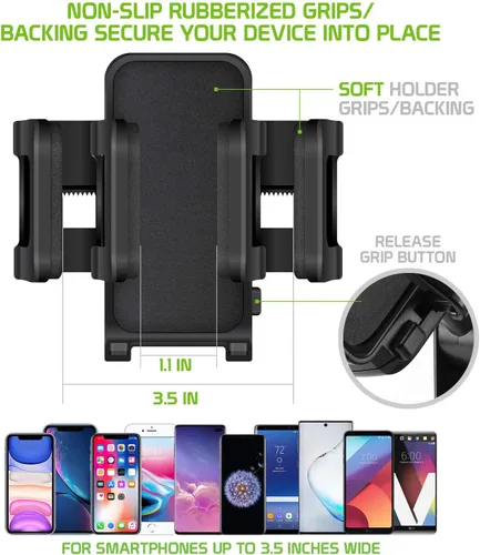 Miniatura 5 de Cellet Soporte universal para teléfono inteligente 360 ajustable, manos libres, soporte para automóvil compatible con Apple iPhone 13 12 Xs Max XR 8
