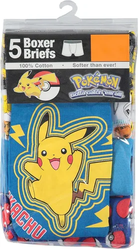 Miniatura 3 de Pokemon Calzoncillos tipo bóxer para niños con Pikachu, Evee, Squirtle, Jigglypuff y más en tallas 4, 6, 8, 10 y 12