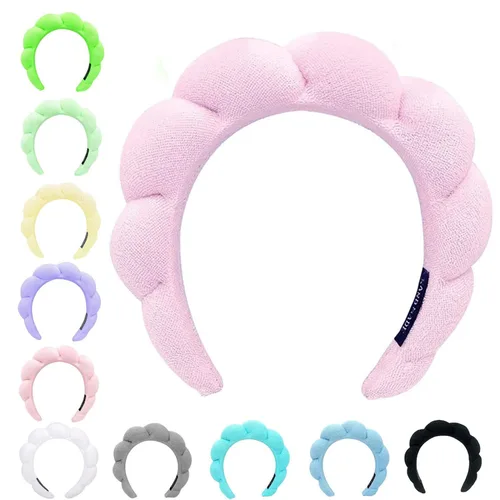Miniatura 19 de Diademas de cuidado de la piel para el lavado facial, diademas de spa para lavar la cara, suaves diademas de cuidado de la piel y maquillaje