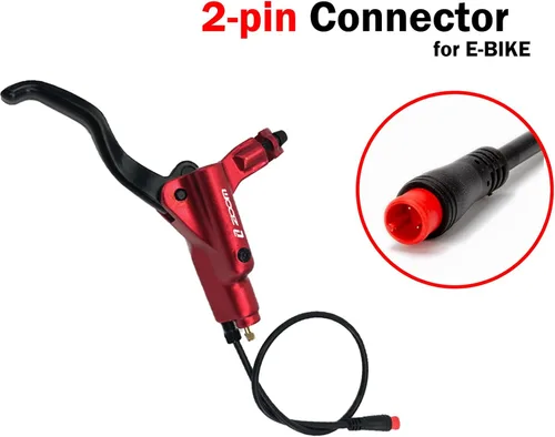 Miniatura 2 de Zoom HB876E - Juego de frenos hidráulicos de apagado eléctrico de 2 pines/3 pines de 4 pistones para bicicleta eléctrica con rotores de 7.087 in