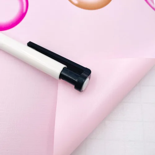 Miniatura 3 de Papel tapiz extraíble de burbujas rosadas con borde autoadhesivo de PVC para decoración de pared de habitación de niños, 6 pulgadas de ancho