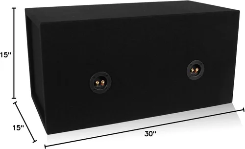 Miniatura 4 de BELVA MDFD12 Dual 12 pulgadas coche subwoofer caja sellada 3/4 pulgadas MDF prealineado Polyfil
