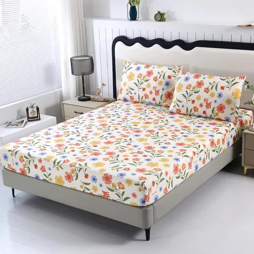 Miniatura 13 de SDIII Sábana bajera ajustable azul floral individual con 2 fundas de almohada, no incluye sábana encimera, microfibra suave azul vintage, sábanas