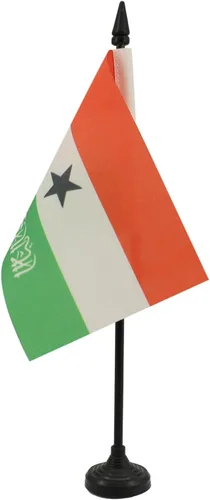Miniatura 38 de AZ FLAG Sierra Leone Bandera de mesa 5'' x 8'' - Bandera de escritorio de Sierra Leona 21 x 14 cm - Bastón y base de plástico negro
