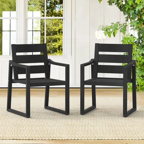Miniatura 2 de Cozyman HDPS Sillas de comedor al aire libre, 350 libras, sillas de comedor de patio con reposabrazos, sillas de cocina al aire libre para todo