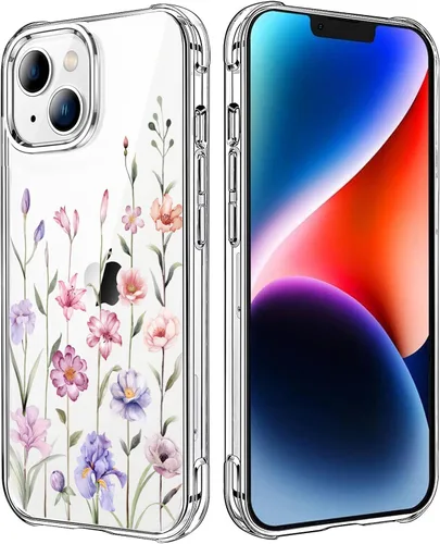 Miniatura 39 de Funda transparente de girasol compatible con iPhone SE 2022 SE 2020 7 8, funda trasera floral para niñas y mujeres, funda protectora transparente
