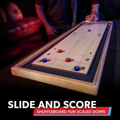 Miniatura 2 de GoSports Juego de Shuffleboard y Curling 2 en 1 de Mesa