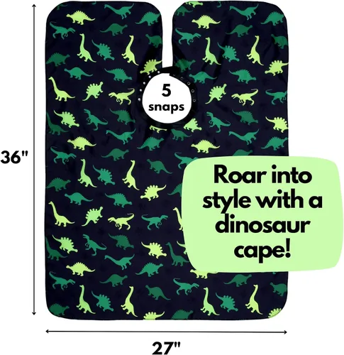Miniatura 2 de Capa de peluquería para niños para cortar el pelo en casa, salón o peluquería, capa de corte de pelo para niños y niños pequeños, cuello ajustable
