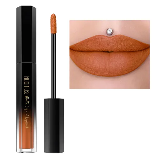 Miniatura 19 de Lápiz labial rojo de larga duración, pintalabios líquido mate para mujeres sin transferencia, a prueba de manchas, suave y fácil de aplicar