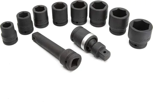 Miniatura 6 de Genius Tools Juego de dados de impacto métrico Dr. de 10 piezas 3/4" CM-610M