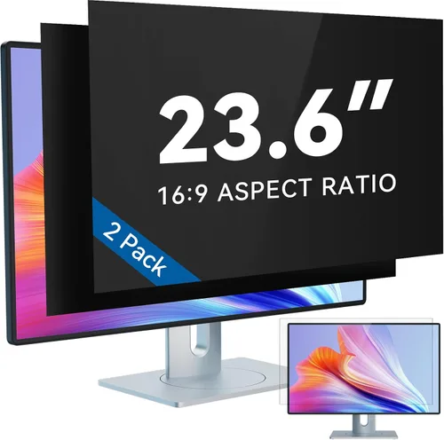 Miniatura 24 de IPROKKO Paquete de 2 filtros de pantalla de privacidad de computadora de 21.5 pulgadas para monitor de pantalla ancha de 16:9, protector de Pantalla