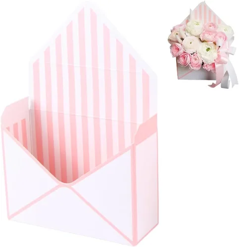 BBJ WRAPS Caja de papel de envoltura de flores, cajas de embalaje de ramo de floristería para suministros de arreglos florales, 5 unidades, 7.9 x
