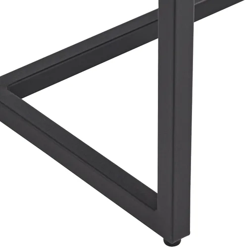 Miniatura 6 de 55 Downing Street Silla de comedor Myles de tela gris y metal negro