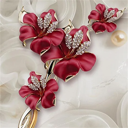 Miniatura 3 de Murales tridimensionales 3D de joyería, papel tapiz extraíble grande de mariposa floreciente, papel de pared decorativo moderno para dormitorio